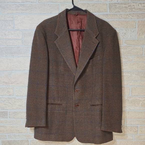 UNITED COLORS OF BENETTON COUNTRY COLLECTION Wool/Poly/Cashmere Windowpane US 42